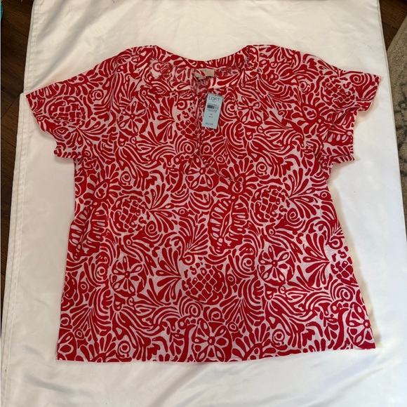 Loft Outlet Tops - NWT Loft outlet size medium petite red blouse